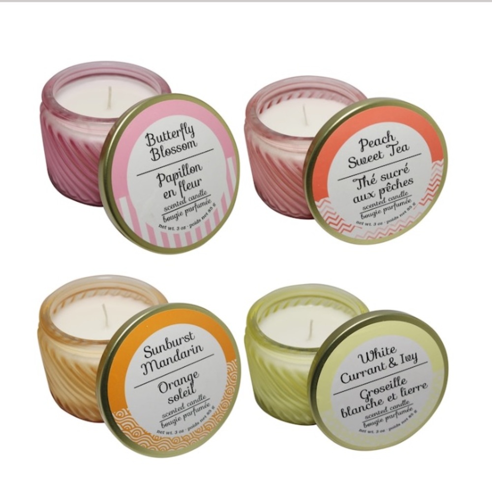 Luminessence Swirl-Ribbed Jar Candles Set